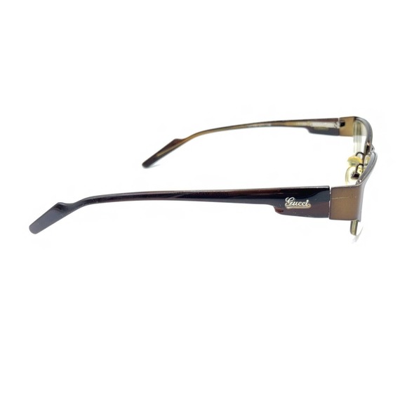 Gucci 3070 Dark Brown Metal Half Rim Eyeglasses Frames 51-17 138 Italy Designer - Picture 4 of 12